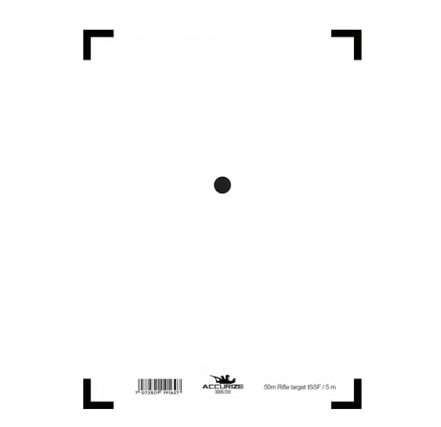 Accurize ISSF 50 Rifle target for the Accurize Shooting System