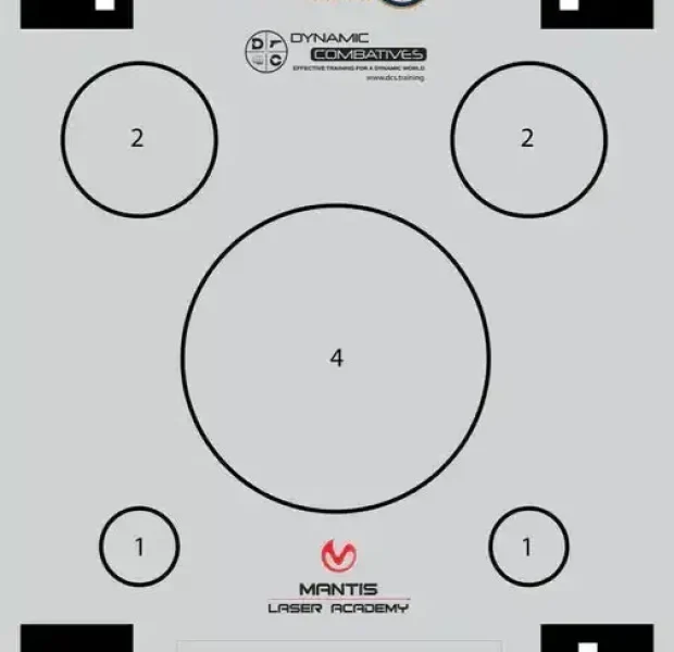 Laser Academy DCS Circles target for Mantis Laser Academy Dry training